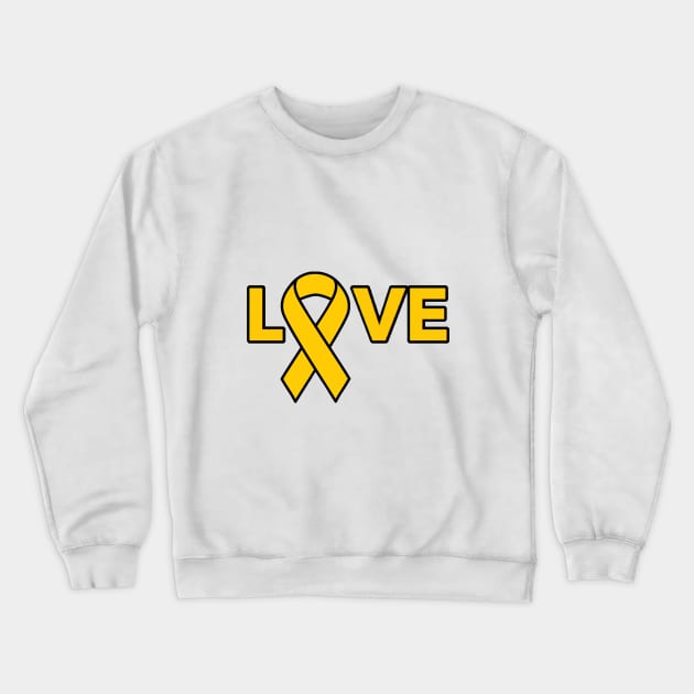 Go Gold with Love Crewneck Sweatshirt by scribbler1974